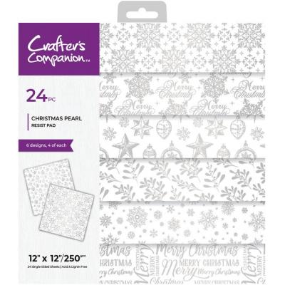 Crafter's Companion Resist Paper Pad - Christmas Pearl