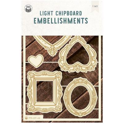 Piatek13 Love Stories - Light Chipboard Embellishments