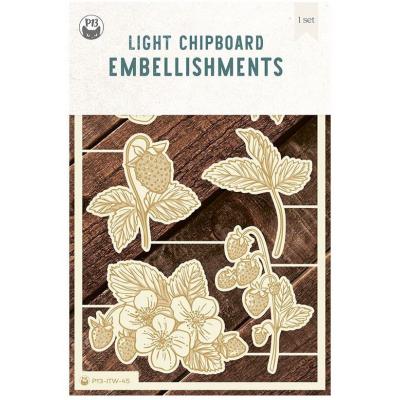 Piatek13 Into the Woods - Light Chipboard Embellishments