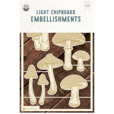 Piatek13 Into the Woods - Light Chipboard Embellishments