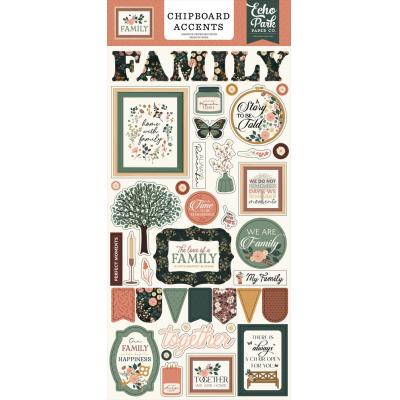 Echo Park Family - Chipboard Accents