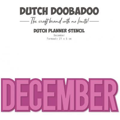 Dutch Doobadoo Planner Stencil - December