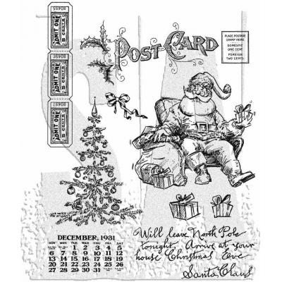 Stampers Anonymous Tim Holtz Stempel - Santa Visit