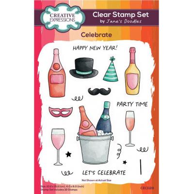 Creative Expressions Jane's Doodles Stempel - Celebrate