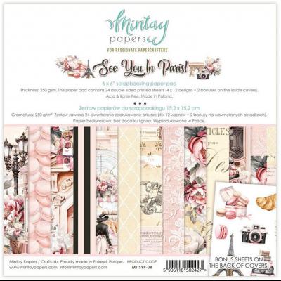 Mintay Papers See You In Paris - Scrapbooking Paper Pad