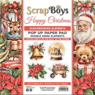 ScrapBoys Happy Christmas - Pop Up Paper Pad