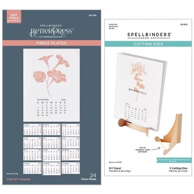 Spellbinders Press Plate & Die Set -  2025 DIY Calendar