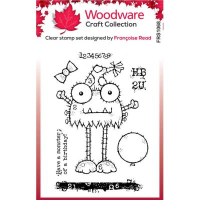 Creative Expressions Woodware Stempel - Birthday Monster