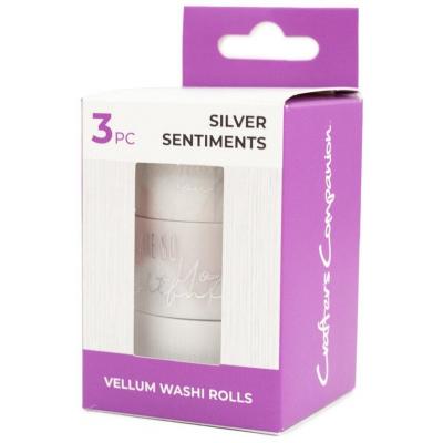 Crafter's Companion Vellum Washi Rolls - Silver Sentiments