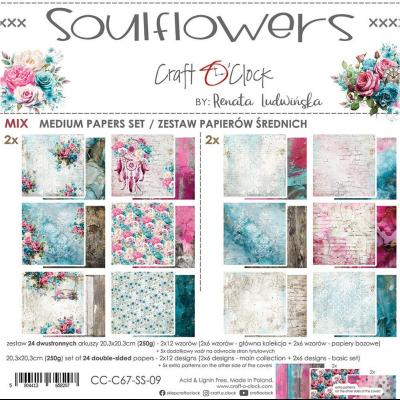 Craft O'Clock Soulflowers - Medium Papers Set