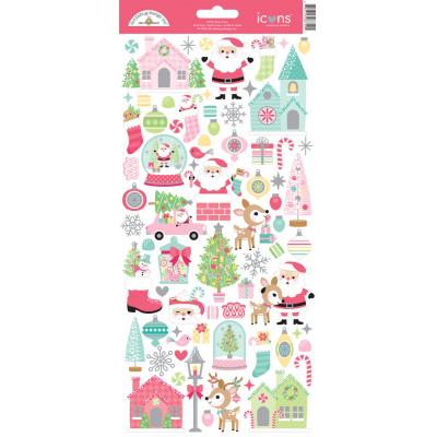 Doodlebug Design Tinsel Time - Icons Stickers