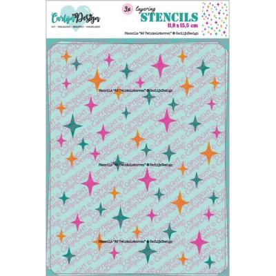 CarlijnDesign Stencil  - Twinkle Stars