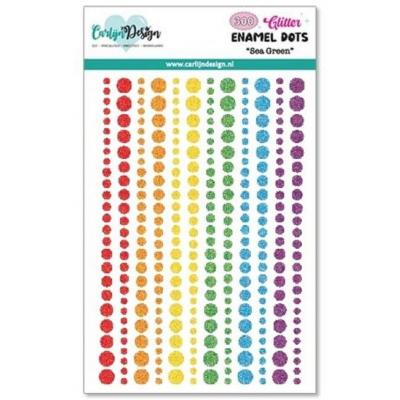 CarlijnDesign Glitter Enamel Dots - Rainbow