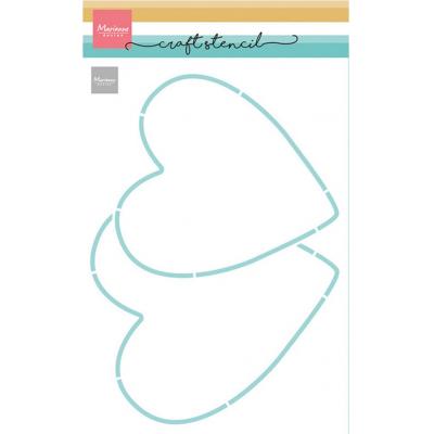 Marianne Design Marleen Craft Stencil - 2 Hearts