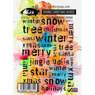 Visible Image Stempel - Grunge Christmas Words