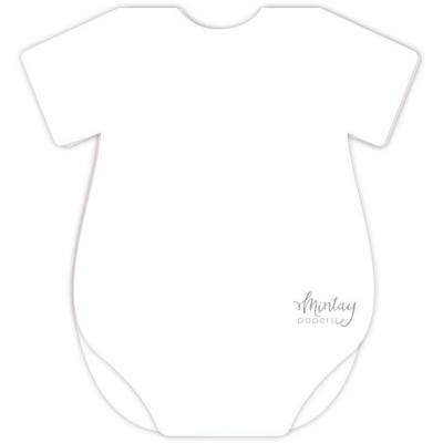 Mintay Papers - Baby Onesie Card Base White