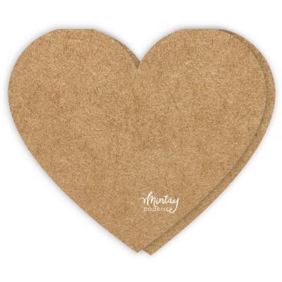 Mintay Papers - Heart Card Base Kraft