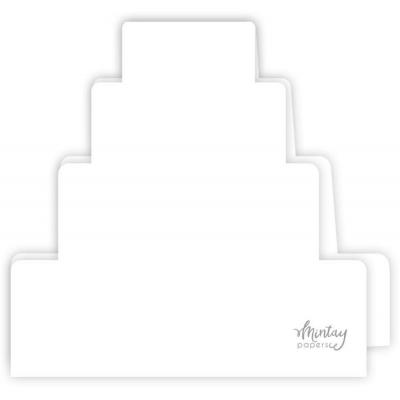 Mintay Papers - Birthday Cake Card Base White