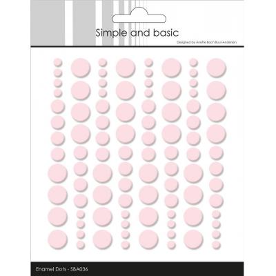 Simple and Basic Adhesive Enamel Dots - Light Pink