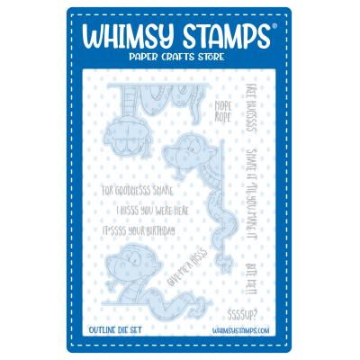 Whimsy Stamps Outline Dies - Sassy Snakes